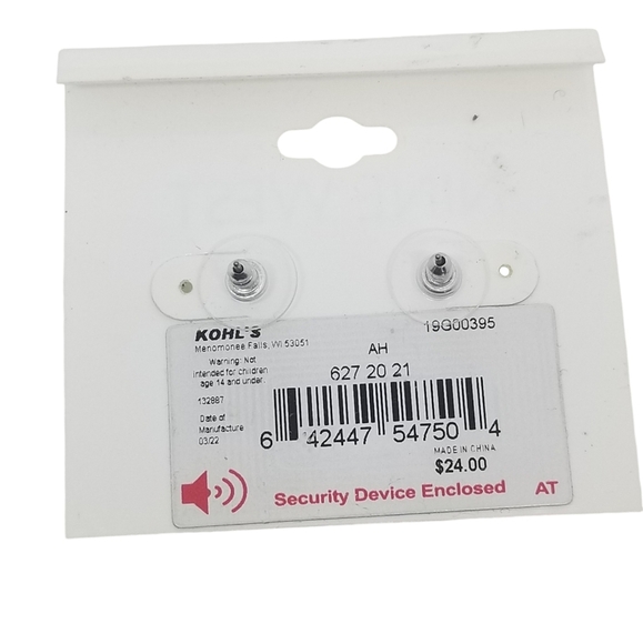 NINE WEST CRYSTAL STUD COLLECTION THREE PAIR BUNDLE EARRINGS - Picture 7 of 7